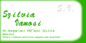 szilvia vamosi business card